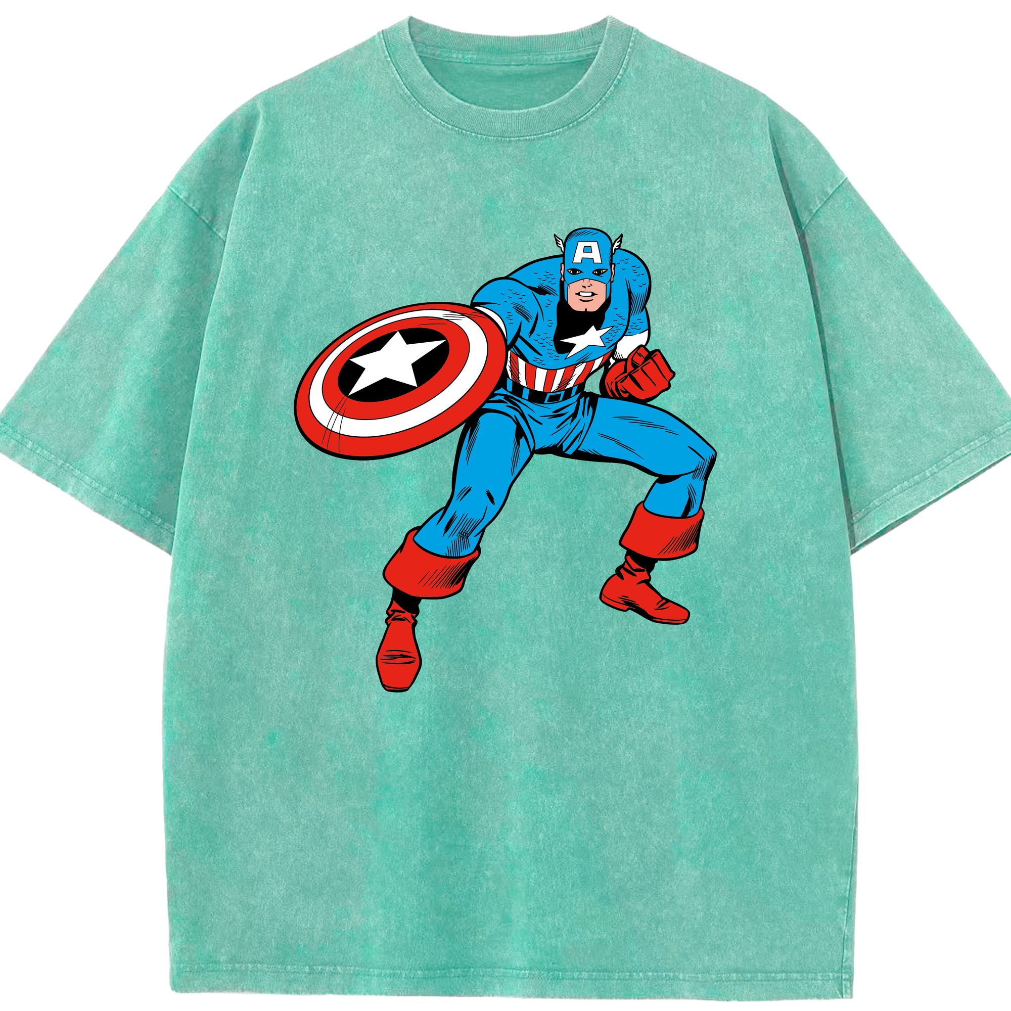 （画像用） アベンジャーズ The Avengers 綿100% ヴィンテージ風 半袖Tシャツ（フロントプリント）